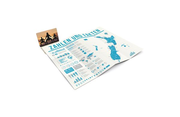 Faltplan Concept-Card Large Recycling-Inhaltspapier 100 × 72 mm Karton-Umschlag - 40 Kacheln