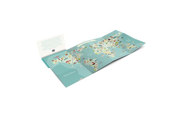 Faltplan Concept-Card Small Recycling-Inhaltspapier 85 × 55 mm Karton-Umschlag - 24 Kacheln