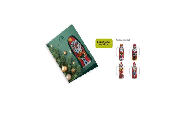 Figur aus Edel-Vollmilchschokolade (Weihnachtsmann) 