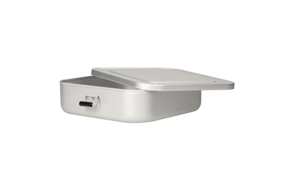 Frühstücks-Vorratsdose "Quadrado", large, silber