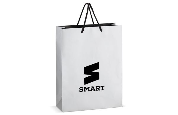 FSC Papier Geschenktasche 30 x 12 x 40cm 200g/m², silber