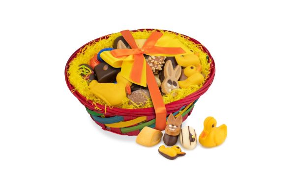 Geschenkartikel / Präsentartikel: Großer Osterkorb mit Confiseriespezialitäten, 600 g