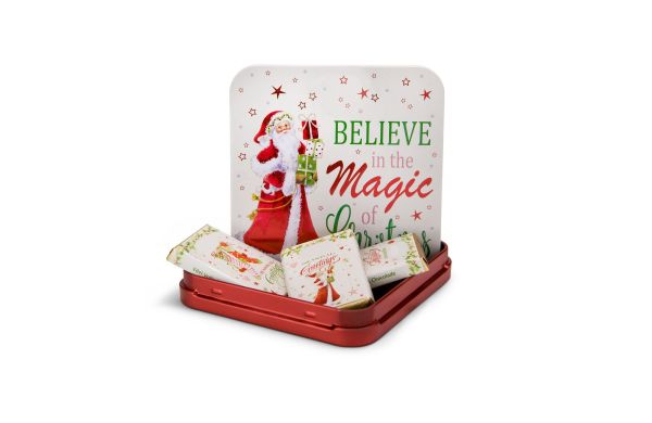 Geschenkartikel: Schokoladendose Weiße Weihnacht