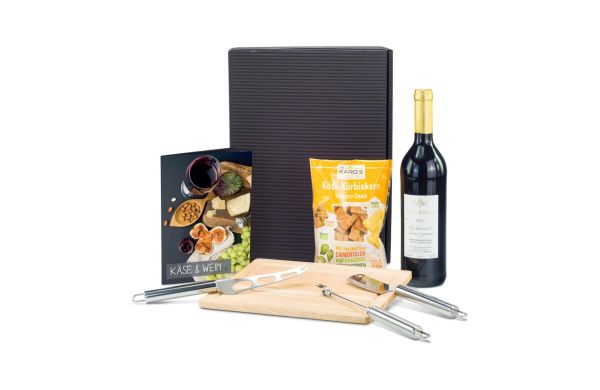 Geschenkset / Präsenteset: Käse & Wein