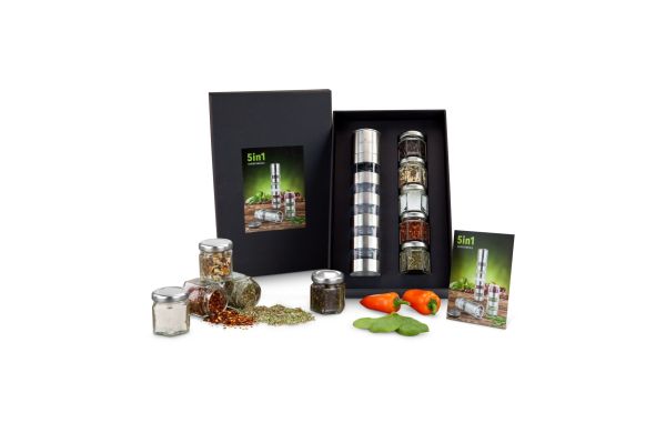Geschenkset / Präsenteset: 5 in 1 - Gewürzmühlenvariation