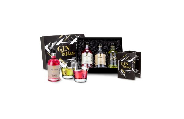Geschenkset / Präsenteset: Gin-Tasting, 3 exklusive Gin-Sorten