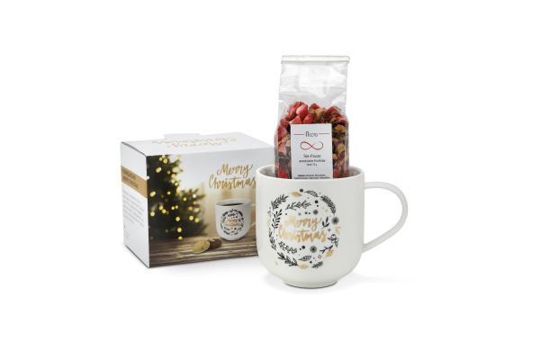 Geschenkset: Weihnachtliche Teetasse