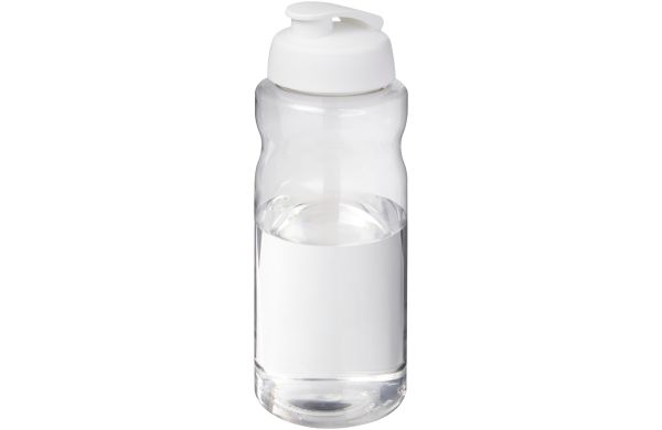 H2O Active Big Base 1L Sportflasche mit Klappdeckel, weiss