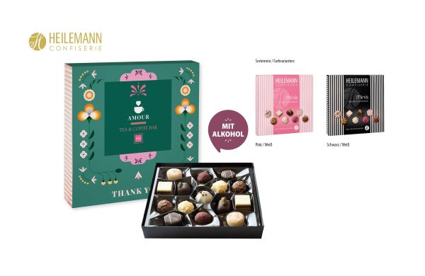 Heilemann Mini Pralines im Schuber_ Heilemann Mini Pralines_ ca_ 91 g
