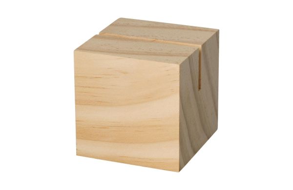 Holzmenükartenhalter "Cube", natur