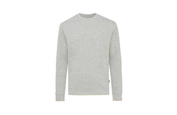 Iqoniq Denali ungefärbt. Rundhals-Sweater aus recycelter BW/heather grey/4XL