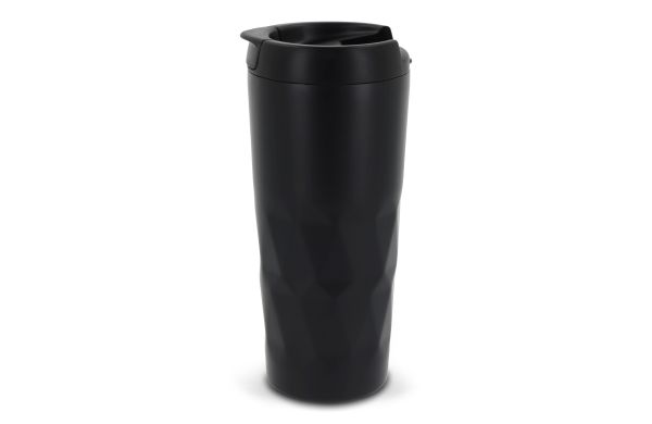 Isolierbecher Diamantenmuster 450ml, schwarz