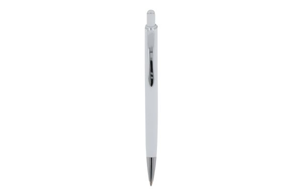 Kugelschreiber Monaco Metall gummiert, weiss