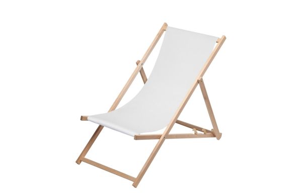Liegestuhl "Chillout", beige/weiss