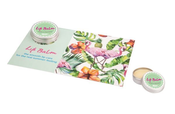 Lippenpflege im Alu-Döschen mit Karte "LipJar Card"