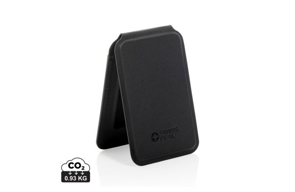 Magstand magnetische Handytasche mit Ständer aus RCS rec. PU, schwarz