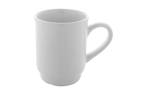 Marknad stapelbarer Keramikbecher, weiss