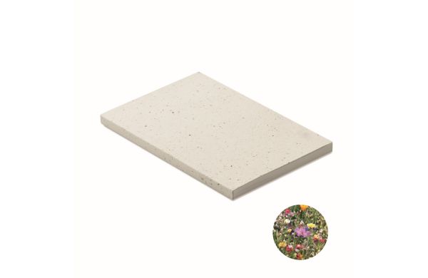 SEED BOOK DIN A5 Notizbuch Samenpapier - weiß