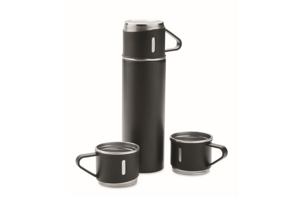 SHARM Flasche und Becher-Set 4tlg. - schwarz