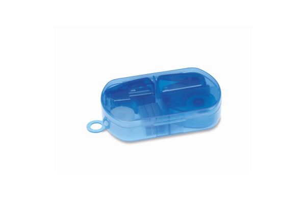 BUROBOX Büroset in Box - transparent blau