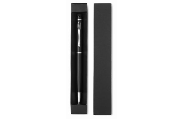 EDUAR Drehkugelschreiber mit Stylus - schwarz