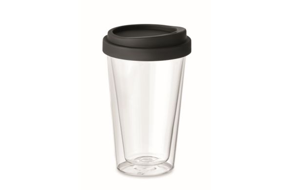 BIELO TUMBLER Borosilikat Trinkglas 350ml - schwarz