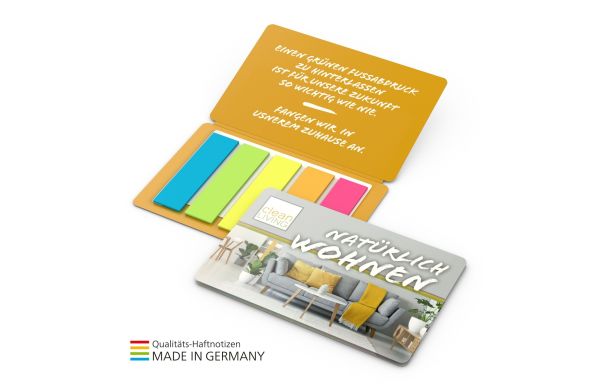 Multi-Card Papiermarker green+blue  inkl. 4C-Druck