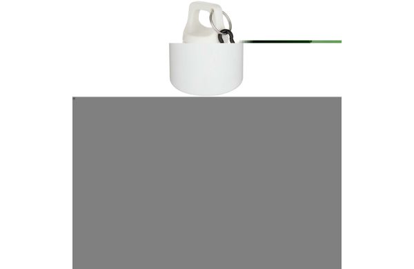 Oregon 750 ml einfarbige RS-zertifizierte Wasserflasche aus recyceltem Kunststoff mit Karabinerhaken, weiss