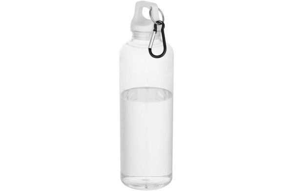 Oregon 750 ml RCS-zertifizierte Trinkflasche aus recyceltem Kunststoff mit Karabinerhaken, weiss