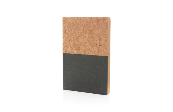 A5 Kork & Kraft Notizbuch/schwarz