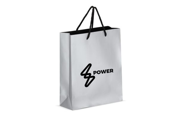 Papier Geschenktasche 24 x 10 x 30cm 200g/m², silber