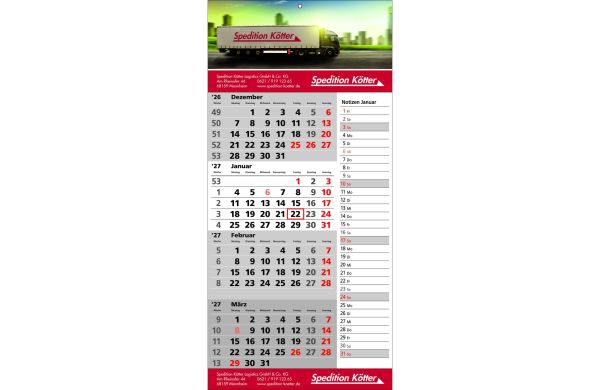 Wandkalender Memo