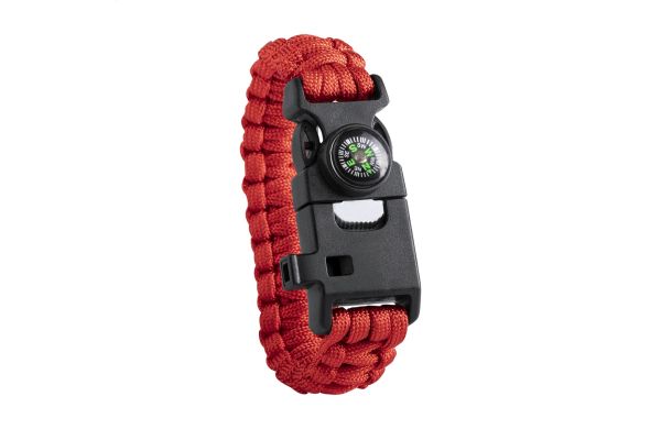 Peary Survivor-Armband, rot/schwarz