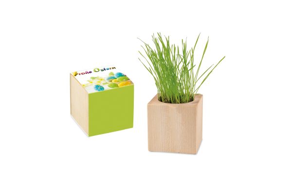 Pflanz-Holz - Standardmotiv - Ostern, 2 Seiten gelasert