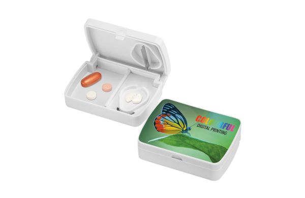 Pillendose Omega_ weiss