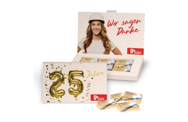 Präsentbox Business mit Lindt Schokotäfelchen Klimaneutral FSC