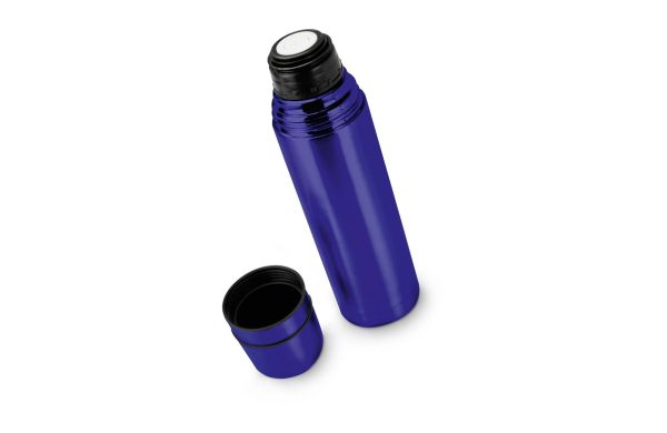 ROMINOX® Isolierkanne // Cup in Cup - mit 2 Deckeln - Blau