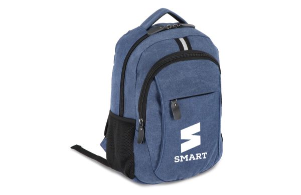 Rucksack Harper aus recyceltem Baumwoll-Canvas, dunkelblau