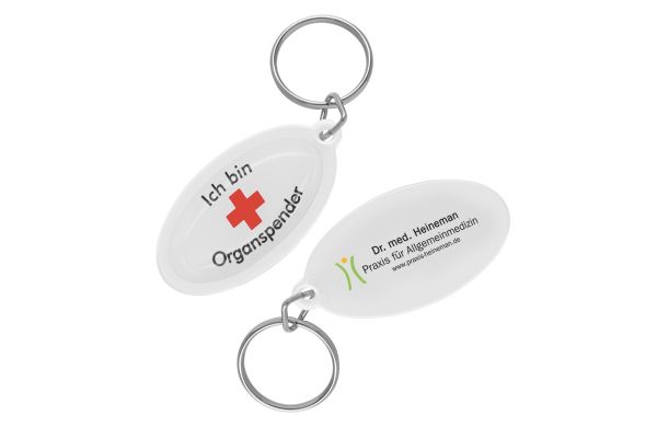 Schlüsselanhänger "Organspender" , weiß
