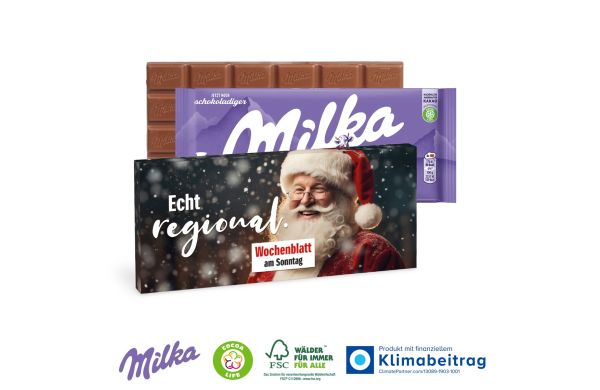 Schokolade von Milka 100 g Klimaneutral FSC