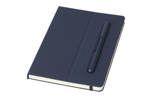 Skribo Kugelschreiber und Notizbuch im Set, dunkelblau