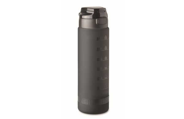 LEVEL Sport-Trinkflasche RPET 1L, schwarz