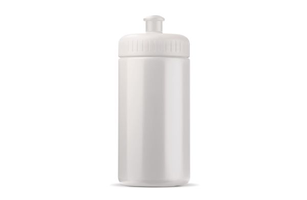 Sportflasche auf Biobasis 500ml basic, weiss - weiss
