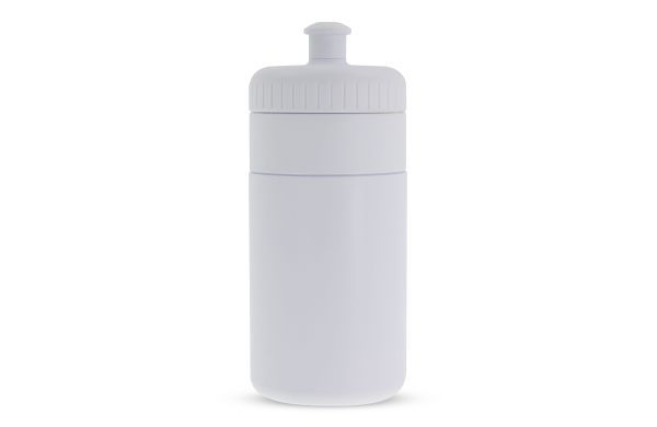 Sportflasche mit Rand 500ml, weiss - weiss