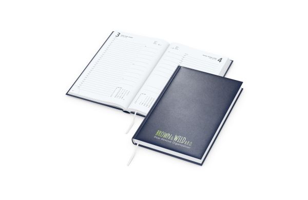 Tageskalender Advance Mo.–So. je 1 Seite Kunstleder-Hardcover - Siebdruck-Digital