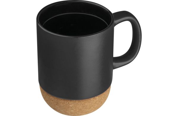 Tasse mit Korkbasis, 350ml - schwarz