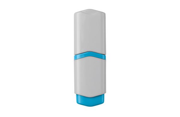 Textmarker Mini, weiss - blau