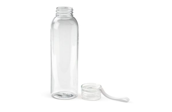 Trinkflasche 600ml, transparent weiss
