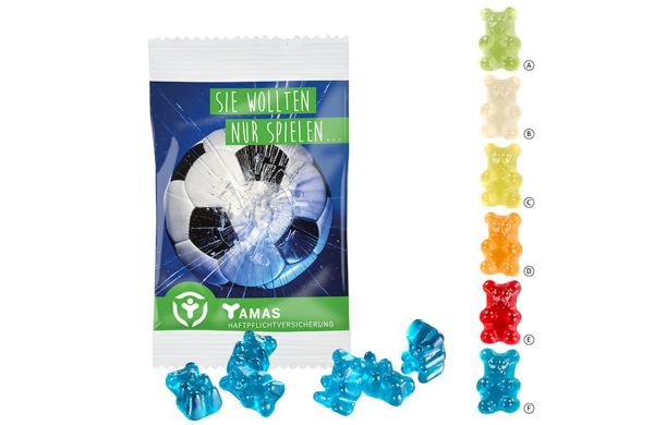 Unifarbene Premium-Bärchen, 15 g im kompostierbaren Tütchen