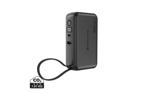 Urban Vitamin Eureka RCS recyceltes 65W-Hybrid-Ladegerät, schwarz